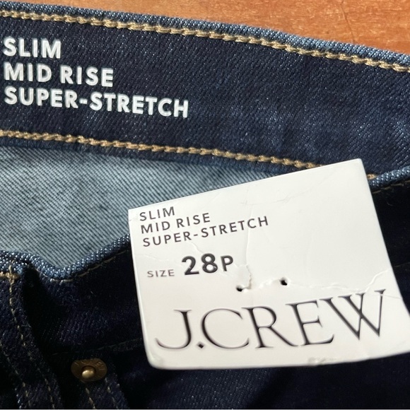 J. Crew Slim Mid-Rise Super Stretch Jeans Size 28P New with Tags - Picture 9 of 11